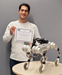 Mojtaba Hosseini with Best Paper Award and Robot
