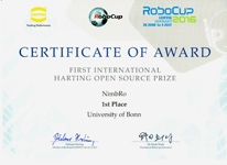 Harting Open-Source Award Certificate