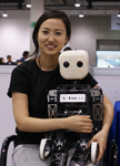 Kayla with the TeenSize Open Platform Robot