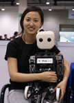 Kayla with the TeenSize Open Platform Robot