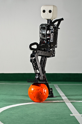 NimbRo-OP robot on soccer field