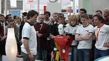 RoboCup German Open 2009 Final: Dynamaid offers a drink